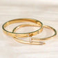 Stainless Steel Wrapped Nail Bangle Set