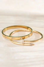 Stainless Steel Wrapped Nail Bangle Set