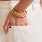 Stainless Steel Wrapped Nail Bangle Set