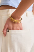 Stainless Steel Wrapped Nail Bangle Set