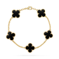 The Onyx Lucky Clover Bracelet