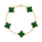 The Onyx Lucky Clover Bracelet