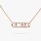 Triple Pavé Link Necklace