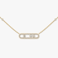 Triple Pavé Link Necklace