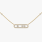 Triple Pavé Link Necklace
